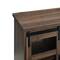 Walker Edison 32" Dark Walnut Sliding Glass Door Modern Accent Cabinet